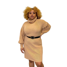 Load image into Gallery viewer, Puff Sleeve Sweater Dress
